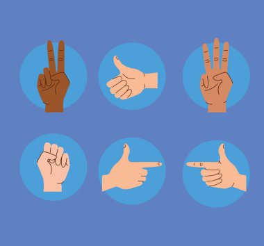 altı el insan seti jestleri