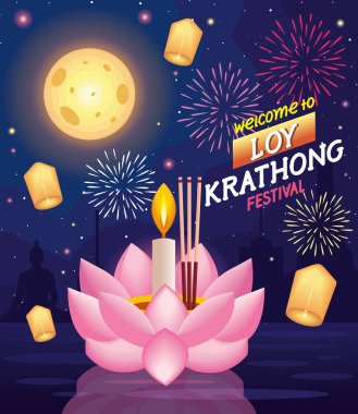Lotus 'lu Loy Krathong Festivali posteri
