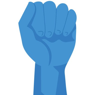 mavi el yumruk dövüşçüsü simgesi