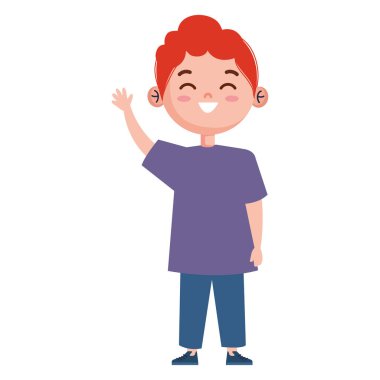 Sevimli çocuk gülümseyen Avatar karakteri