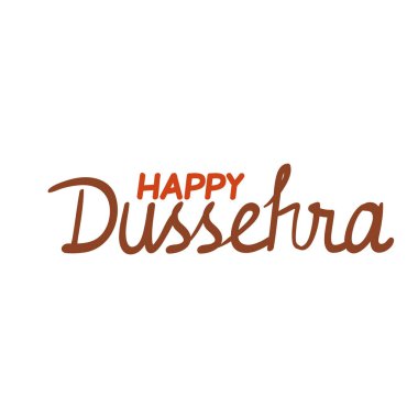 Mutlu dussehra harfli mesaj kartı