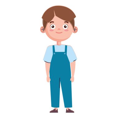 Mutlu küçük çocuk karakteri