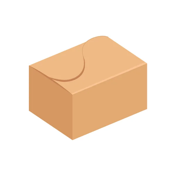 Doos Kartonnen Verpakking Afhaalpictogram — Stockvector