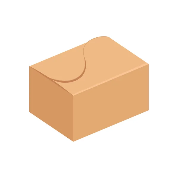 Box Carton Pack Takeaway Icon — Stock Vector