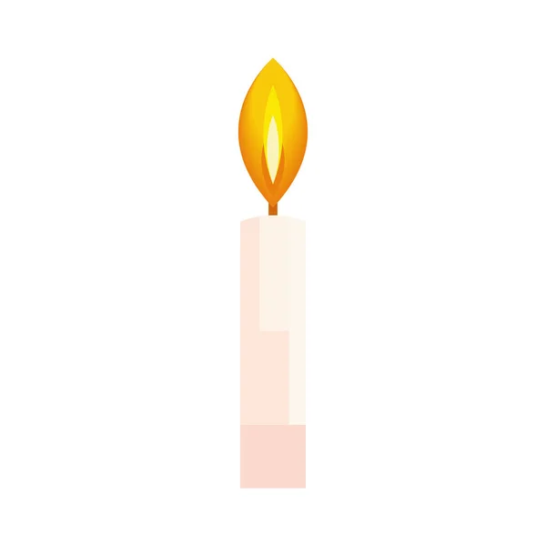 Kerze Feuer Flamme Wachs Symbol — Stockvektor