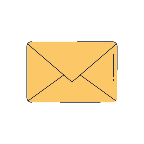 Yellow Envelope Mail Send Icon — Wektor stockowy