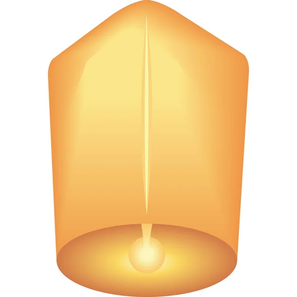 Aziatische Lamp Decoratie Geïsoleerd Pictogram — Stockvector