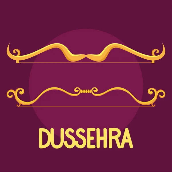 Dussehra Lettering Bows Poster — Stock Vector