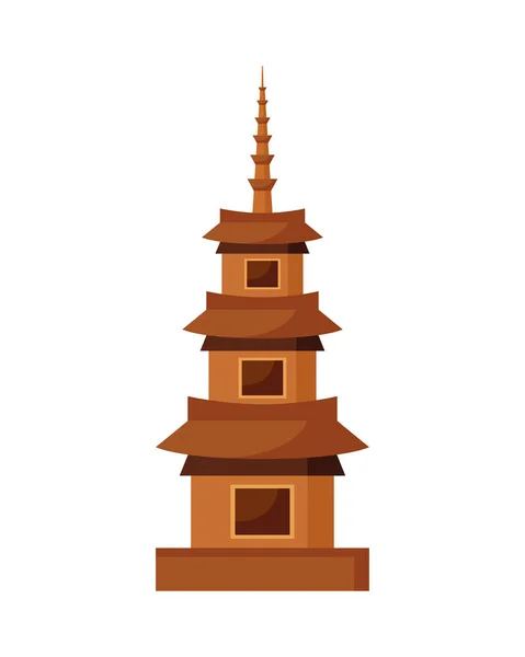 Korea Buyeo Pagoda Landmark Icon — Stock Vector