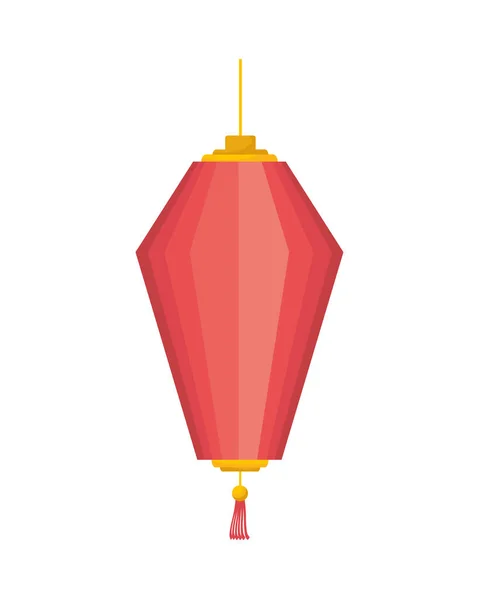 Red Asian Lamp Hanging Icon — Image vectorielle