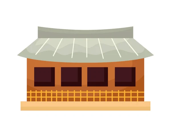 Korea Traditional House Facade Icon — Stock Vector