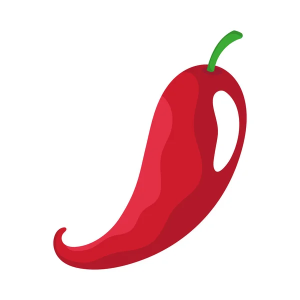 Chile Rojo Icono Vegetal — Vector de stock