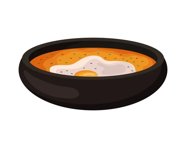 Korean Traditional Soup Ramen Icon — Stock Vector