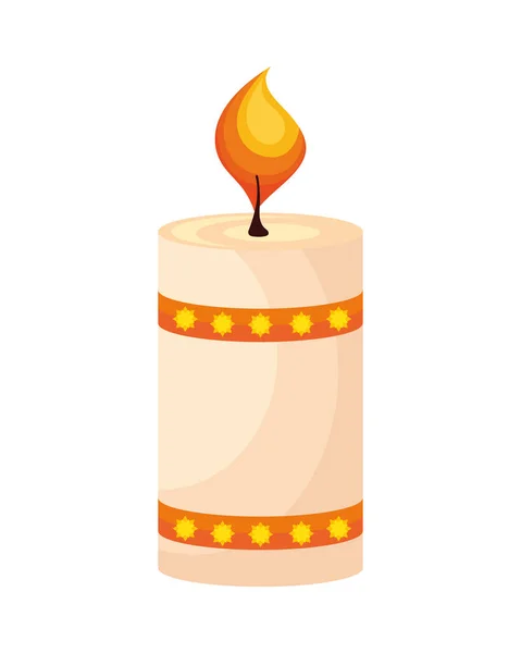 Religious Candle Wax Decorative Icon — Vetor de Stock