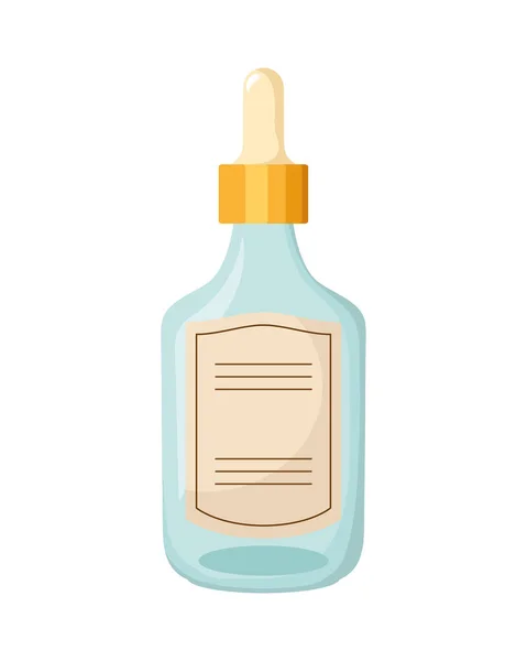 Dropper Blue Bottle Beauty Product — Stock Vector