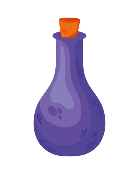 Halloween Purple Potion Magic Icon — Stock Vector