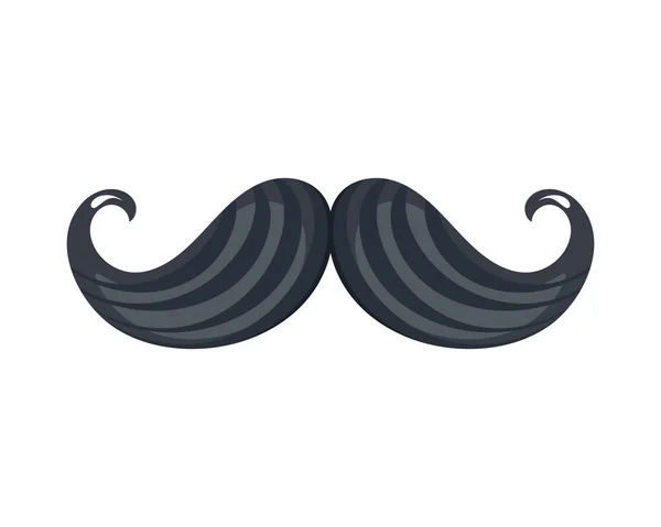 Black Mustache Facial Accessory Icon — Stock Vector