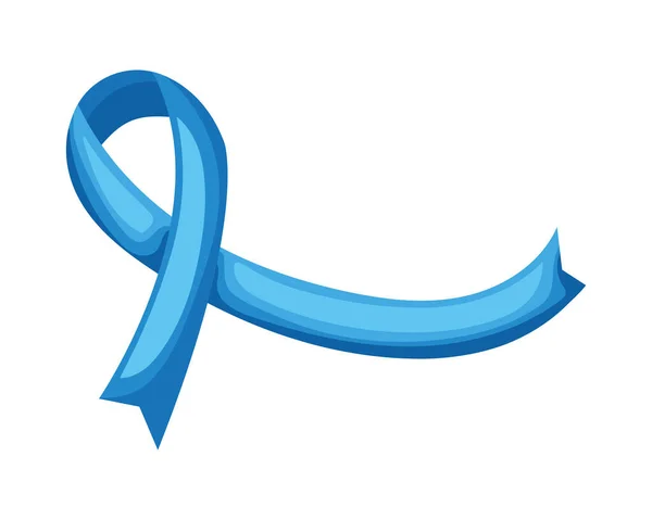 Blue Color Ribbon Campaign Icon — Stock Vector