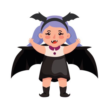 Yarasa kostümlü kız.