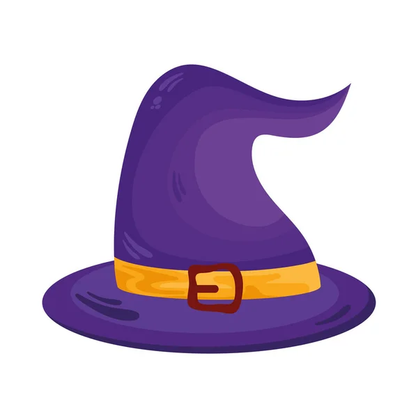 Halloween Čarodějnice Klobouk Miscelsimultánní Ikona — Stockový vektor