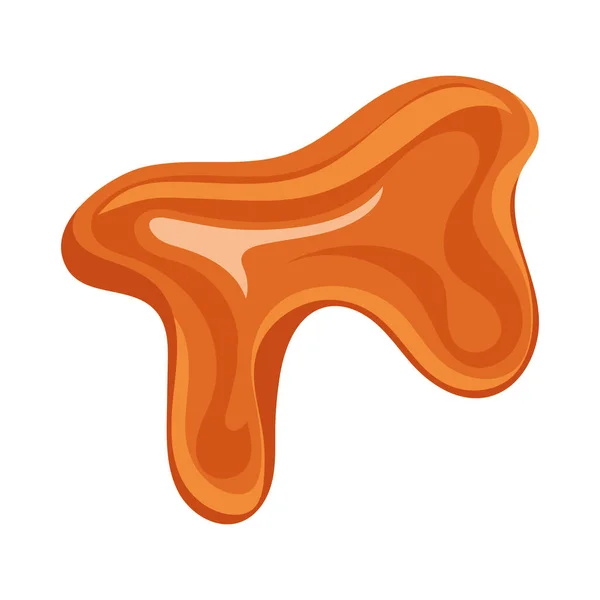 Sweet Liquid Caramel Melting Icon — Stock Vector