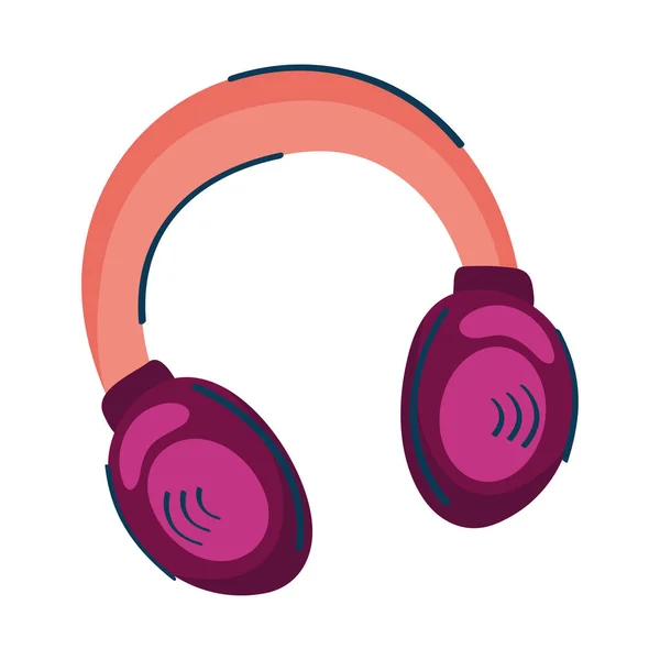 Earphones Audio Device Tech Icon — Stock Vector