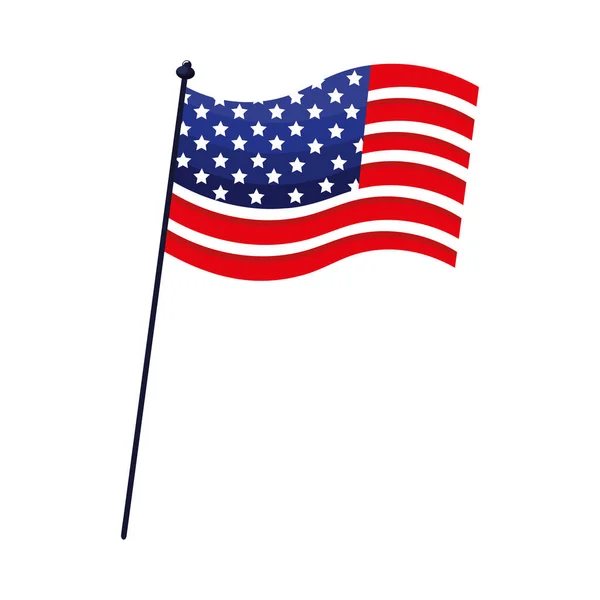 Σημαία Ηπα Εικονίδιο Πόλου — Διανυσματικό Αρχείο