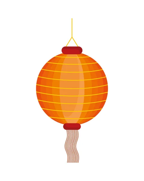 Okrągła Ikona Dekoracji Lampy Azjatyckiej — Wektor stockowy