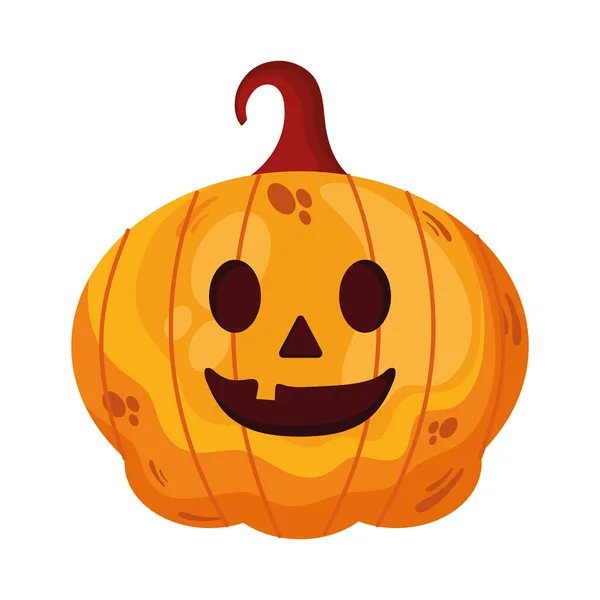 Halloween Abóbora Sorrindo Ícone Miscelânea —  Vetores de Stock
