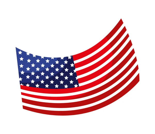 Usa Flag Emblem Patriotic Icon — ストックベクタ