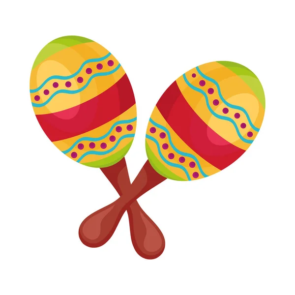 Icono Musical Maracas Mexicanas — Vector de stock