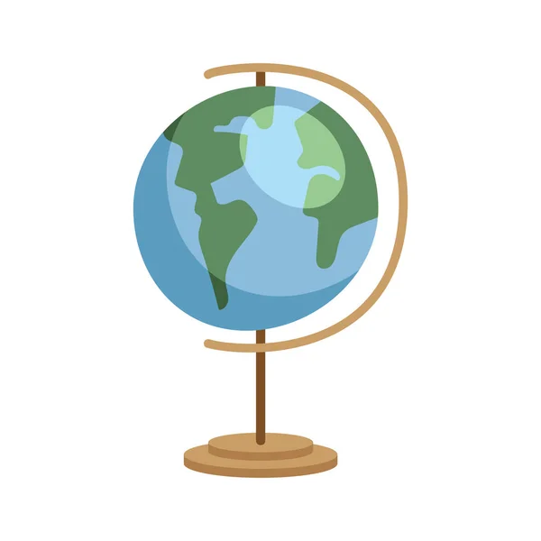 Planeta Mundo Mapa Ícone Terra —  Vetores de Stock