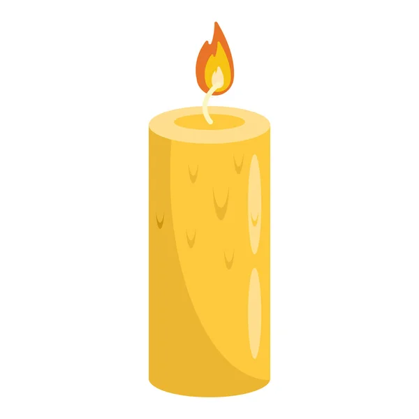 Candle Wax Fire Flame Icon — Stock Vector