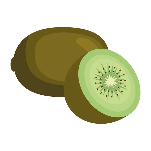 Kiwi Fresco Fruto Ícone Saudável —  Vetores de Stock