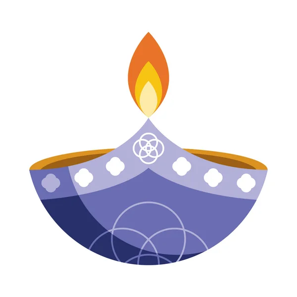 Diwali Oslava Lampa Dekorativní Ikona — Stockový vektor