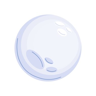 beyaz dolunay boşluk simgesi