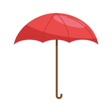 kırmızı şemsiye aksesuar izole edilmiş simge