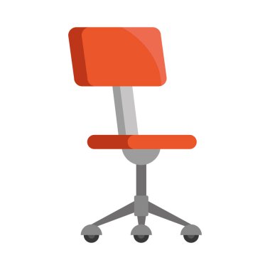 kırmızı ofis sandalyesi ekipman simgesi