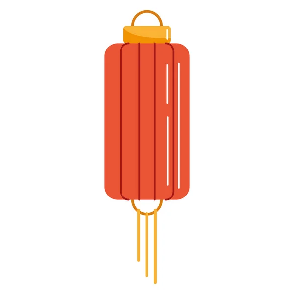 Red Asian Lamp Hanging Icon — Vettoriale Stock