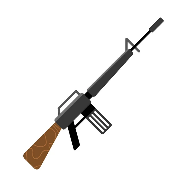 Rifle Arma Guerra Aislado Icono — Vector de stock