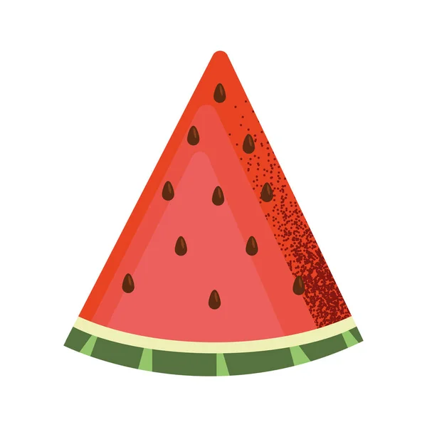 Fresh Watermelon Fruit Portion Icon — Stockvektor