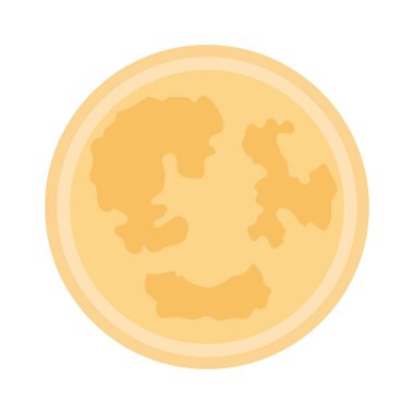 yellow full moon night icon