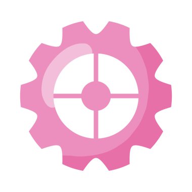 pink gear cog setting machine icon