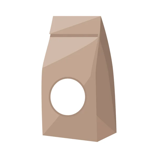 Papírový Sáček Eco Pack Mockup Ikona — Stockový vektor