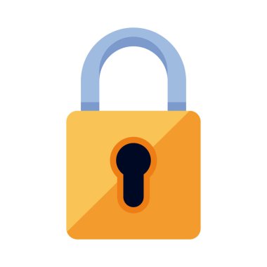 safe secure padlock icon isolated