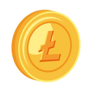 Altın litekoin kripto para simgesi
