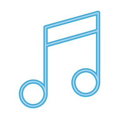 müzik notası neon ışık simgesi
