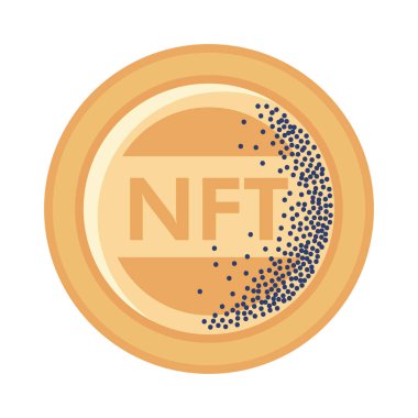 nft teknoloji altın sikke simgesi