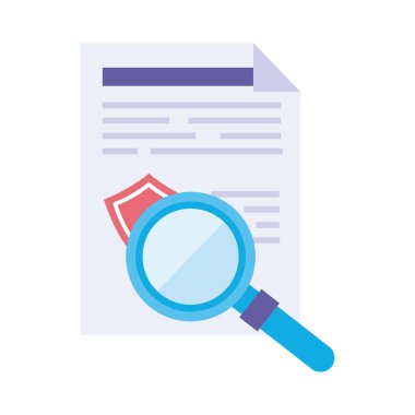 Belge simgesi olan büyüteç