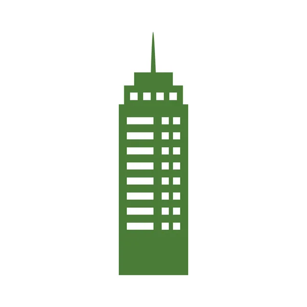 Grüne Ökologie Gebäude Fassade Symbol — Stockvektor